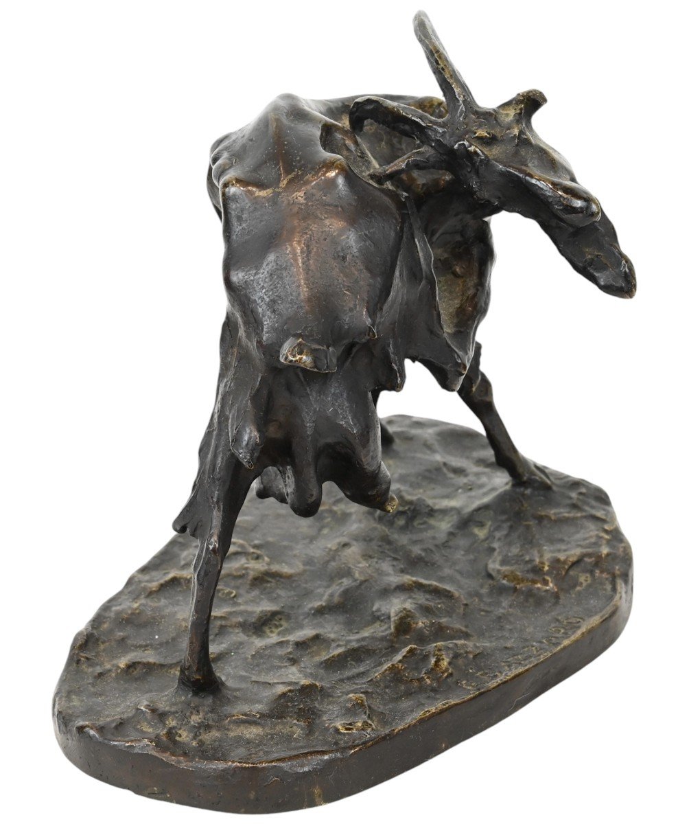 Ernesto Bazzaro - Bronze Goat - Italy Early 20th Century-photo-1